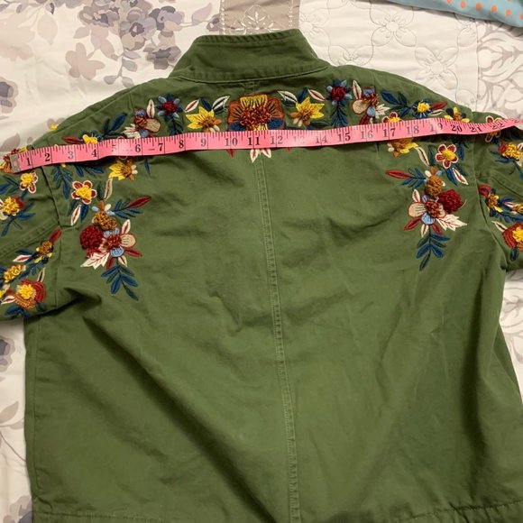 Zara Green Embroidered Jacket - Picture 16 of 16